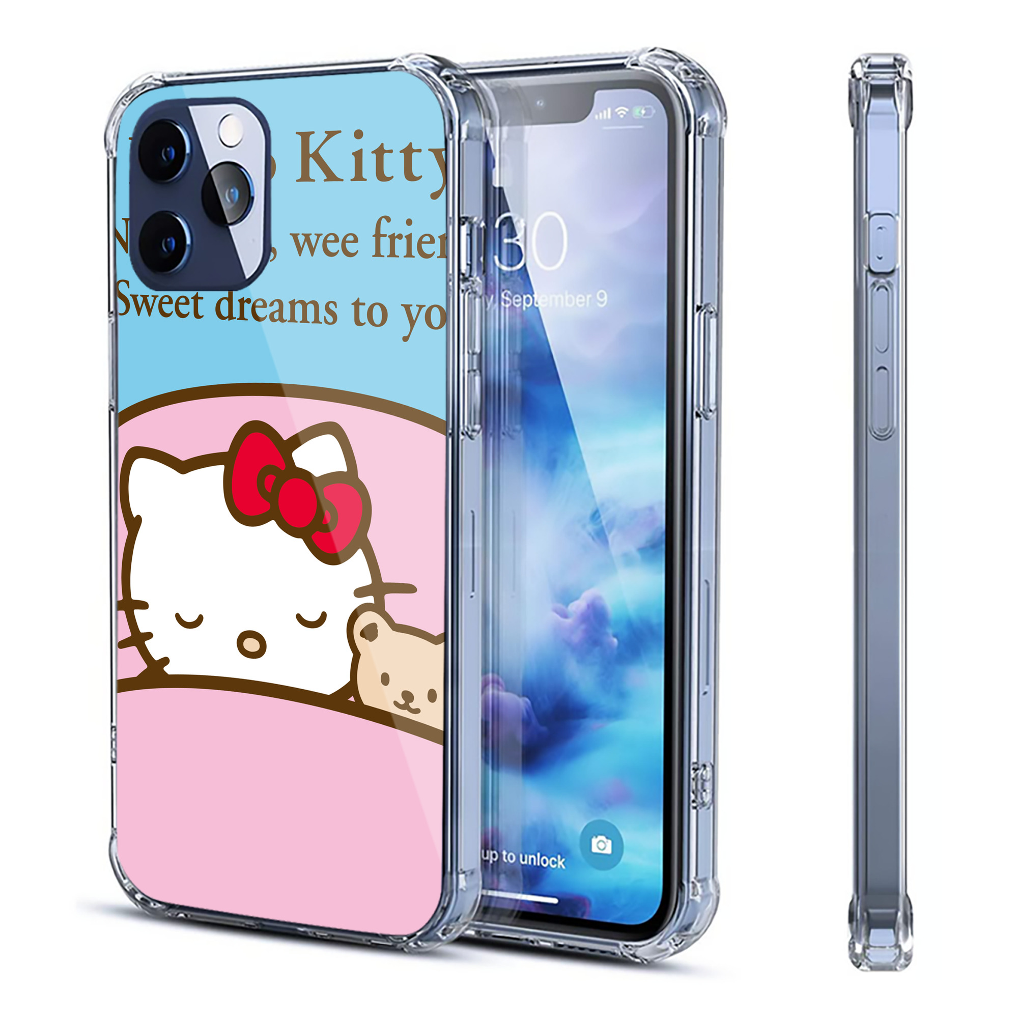 （画像用） Hello Kitty ハローキティ 【iPhone 12シリーズ対応】透明スマホケース（クリアソフトケース）